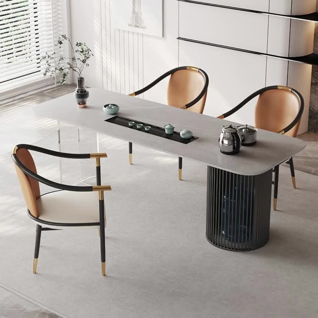 【45元券】岩板轻奢高端茶台现代简约小户型功夫泡茶桌椅套装办公室