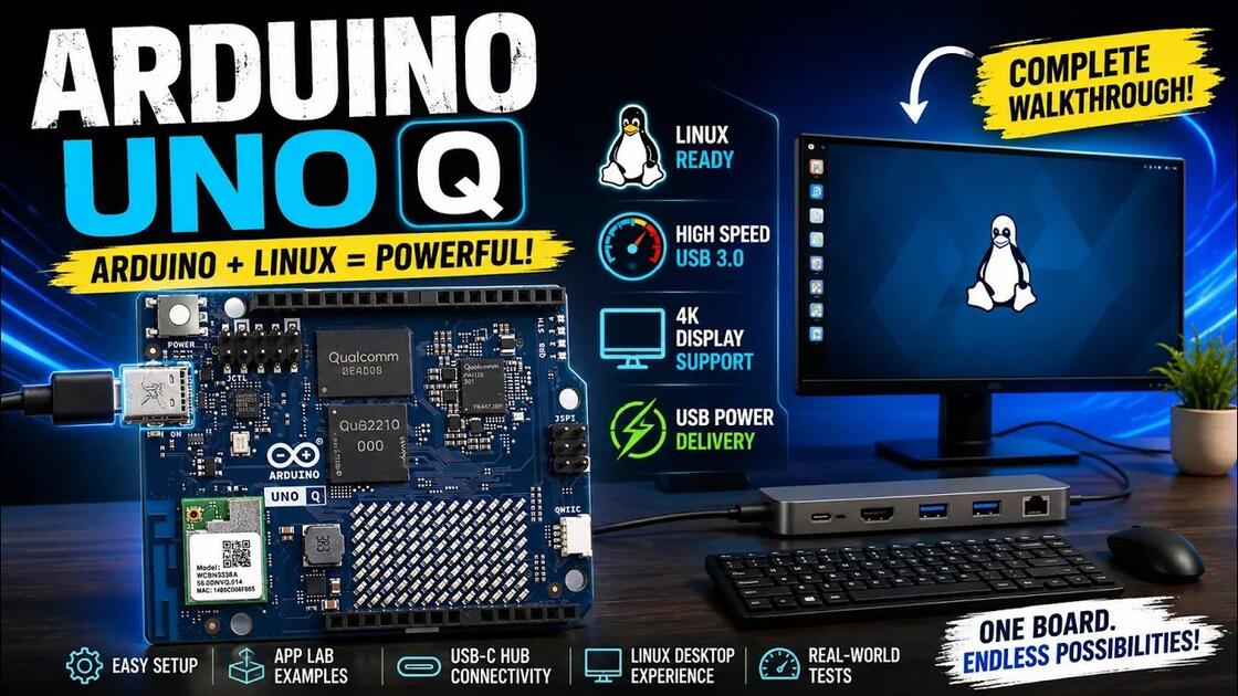 Arduino UNO Q 完整上手：App Lab、Linux 桌面与实测 - make2explore Systems_哔哩哔哩_bilibili