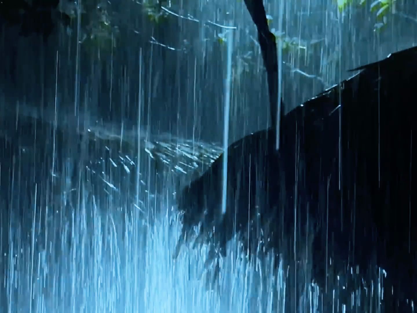 【真实雨声】大雨落在茅草屋上