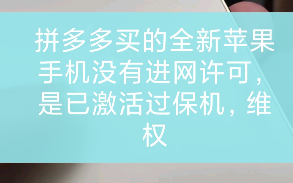 拼多多买的全新正品苹果12promax收到后没有进网许可证,查询已过保,准备起诉.哔哩哔哩bilibili