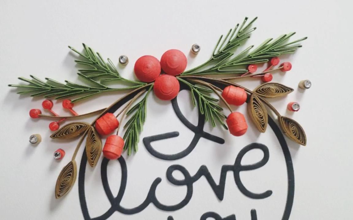 衍纸(quilling)  圣诞图案组合