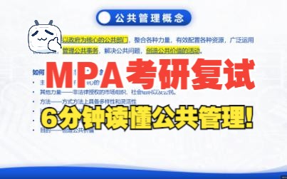 MPA考研复试热点:谈谈你对公共管理的理解哔哩哔哩bilibili