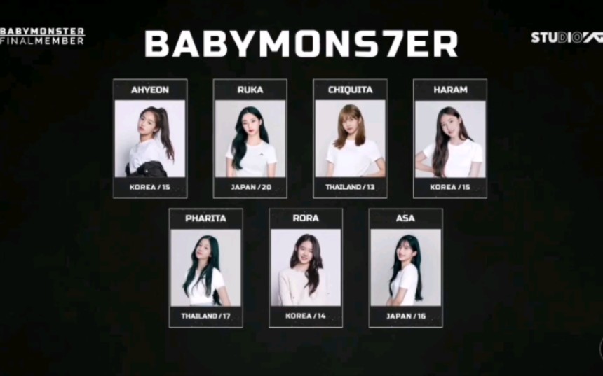 [图]YG新女团BABYMONSTER 7人组全员出道 恭喜妹妹们！！！