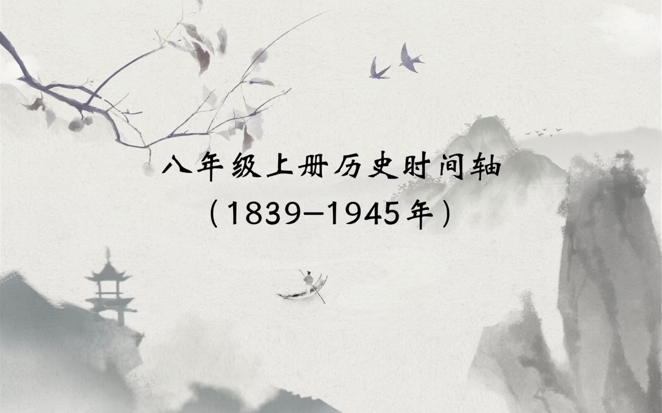 八年级上册历史时间轴(18391945年)哔哩哔哩bilibili