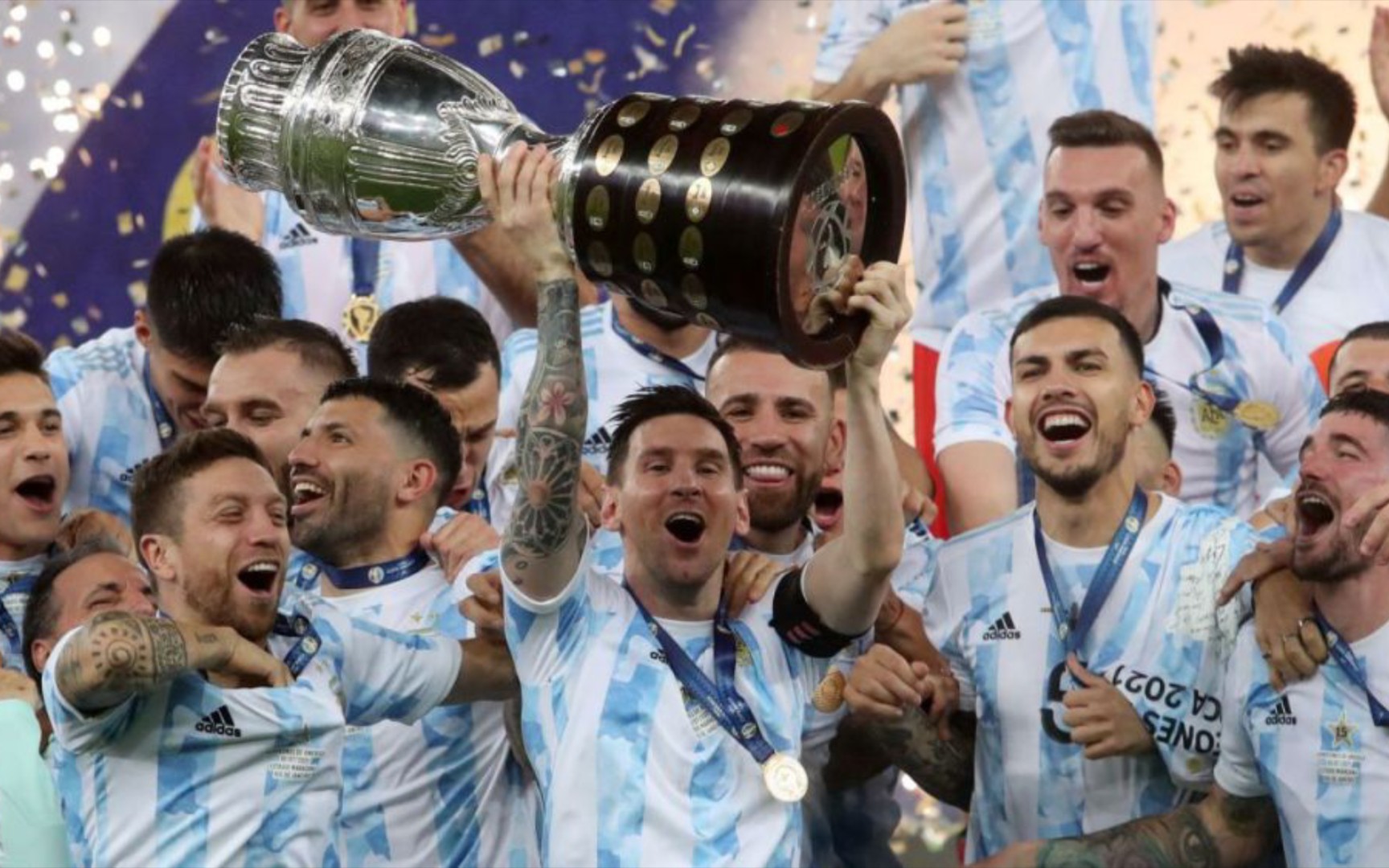 2021年美洲杯决赛 梅西感人演讲 战损画质