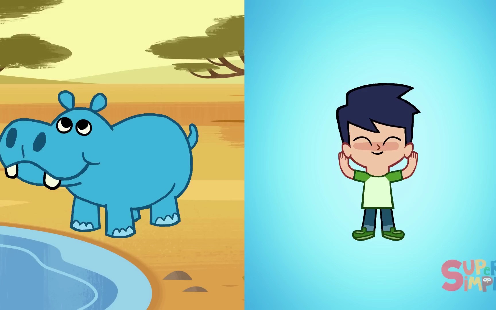 しっぽをふろう「wag your tail」 | こどものうた | super simple