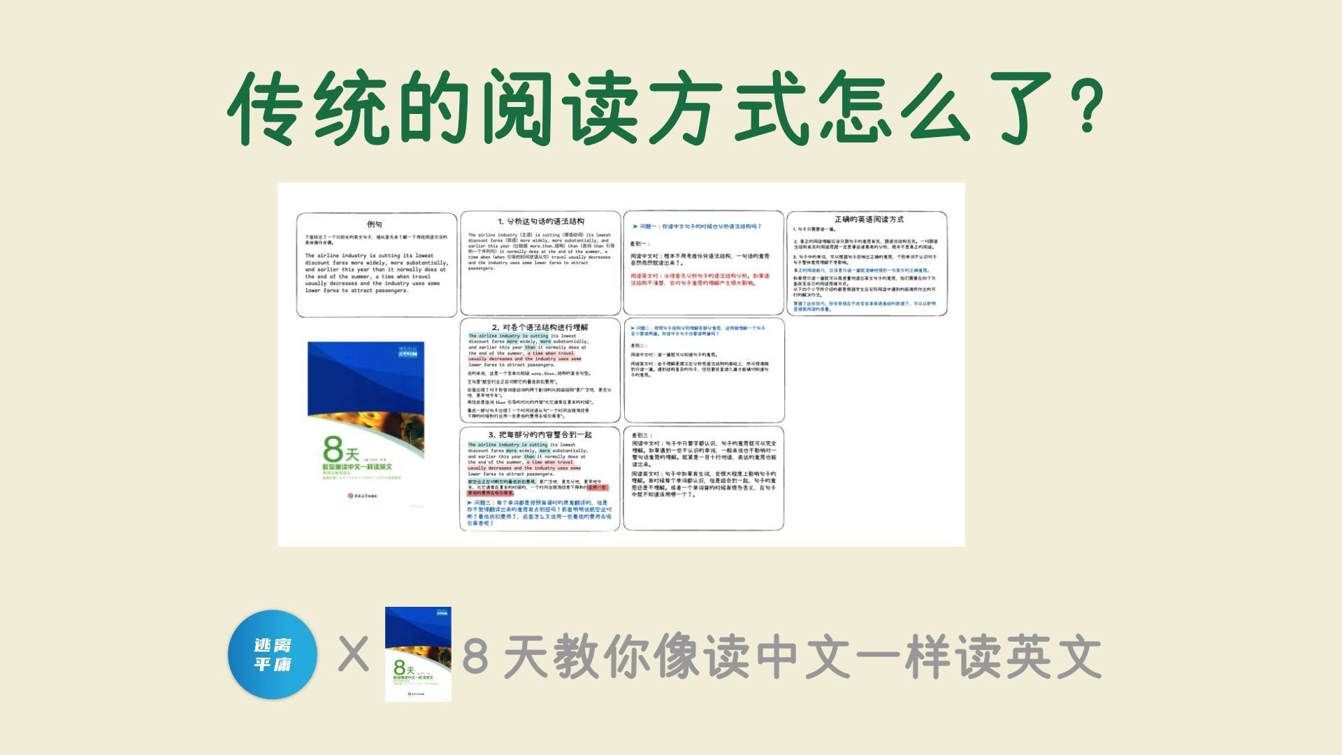 为什么读中文可以一目十行，而英语不可以？｜ 8 天教你像读中文一样读英文 · 视频封面