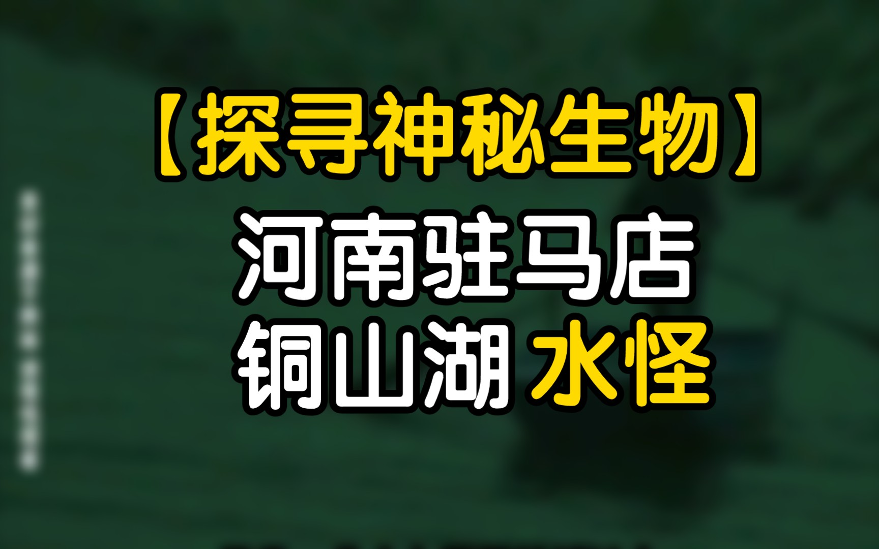 揭秘河南驻马店铜山湖水怪,神秘生物惊现湖面!哔哩哔哩bilibili