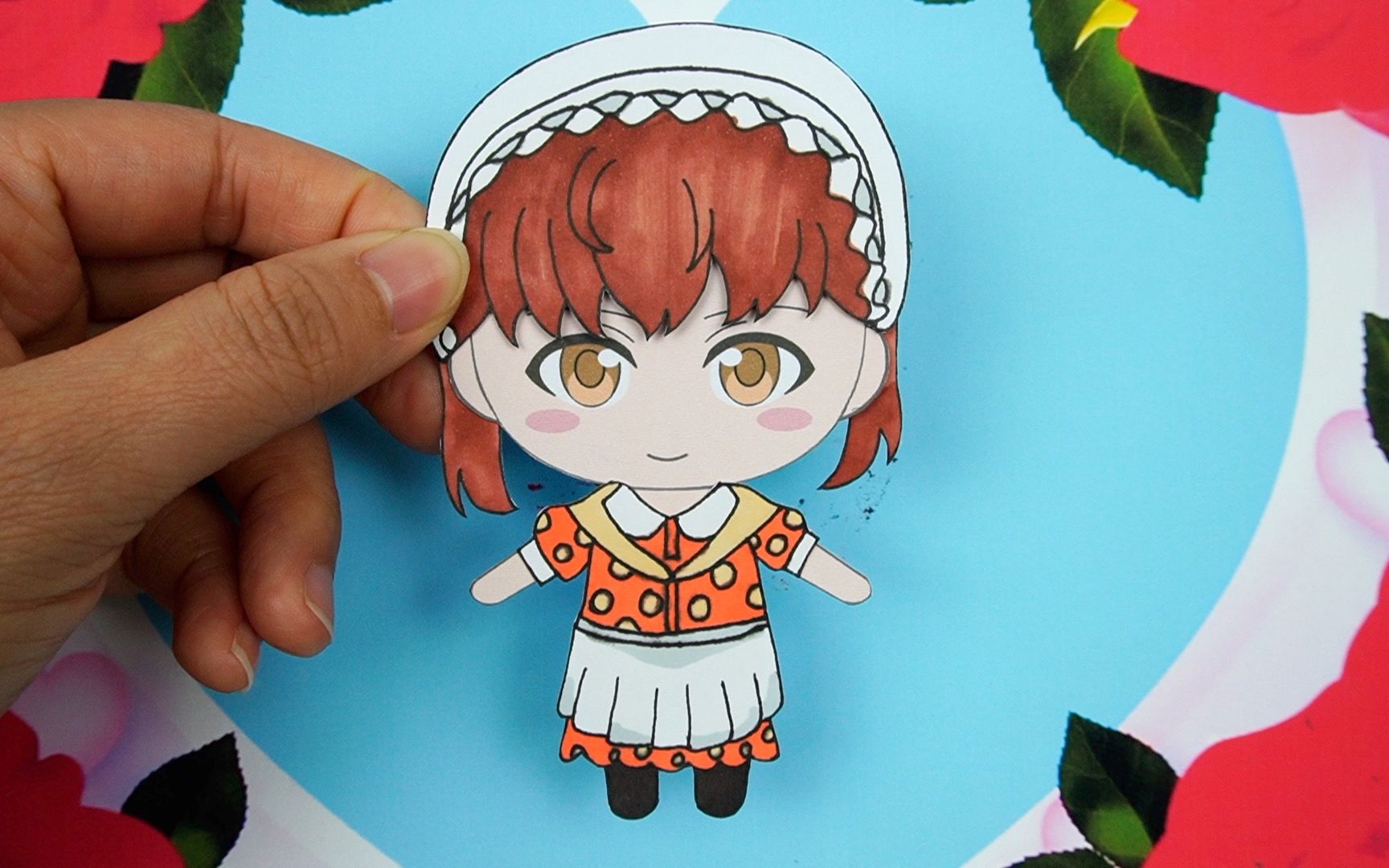 小林家的龙女仆创意手工,纸娃娃卡通女孩才川乔吉