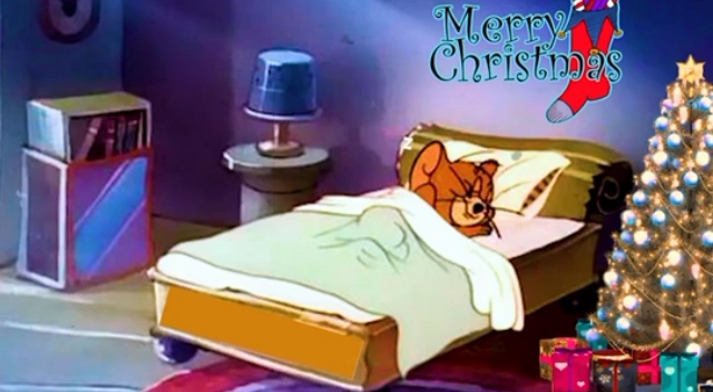 【氛围】雪夜温暖的房子 老式咖啡音乐～杰瑞在罐头盒做的小床上睡觉