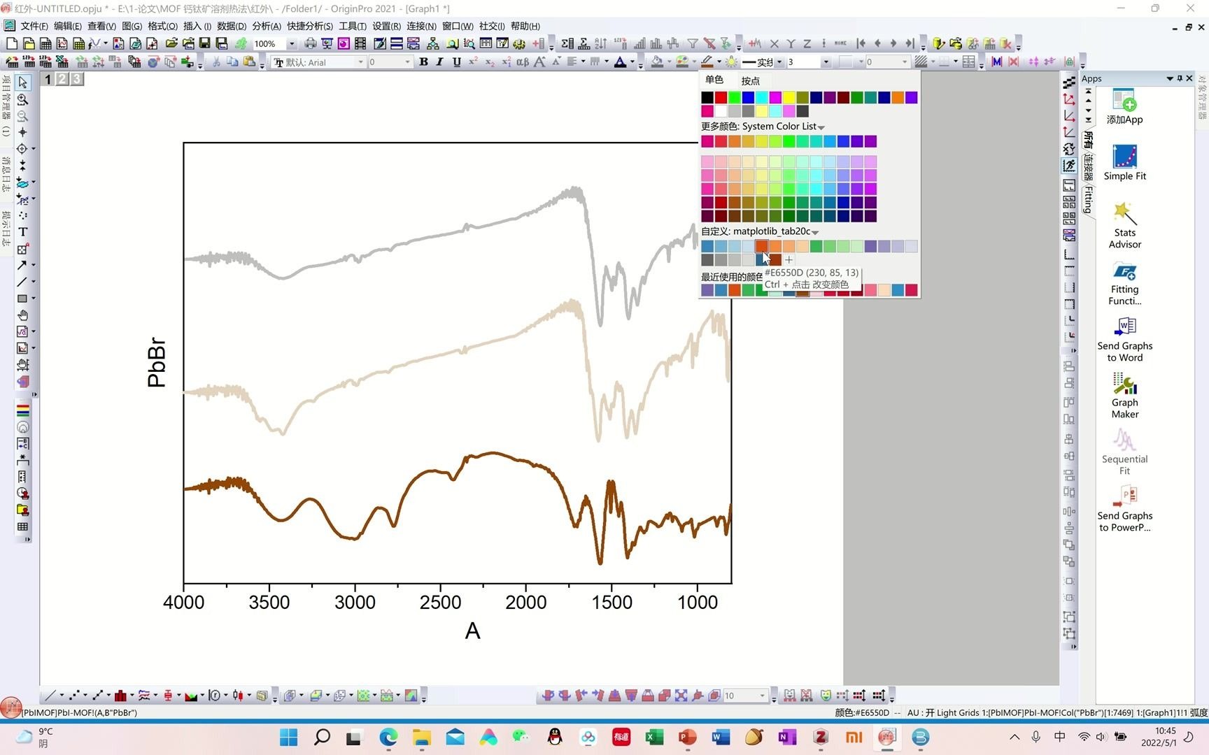 Ftir Graph In Origin Origin 模板 方便下次作图 红外 FTIR_哔哩哔哩_bilibili
