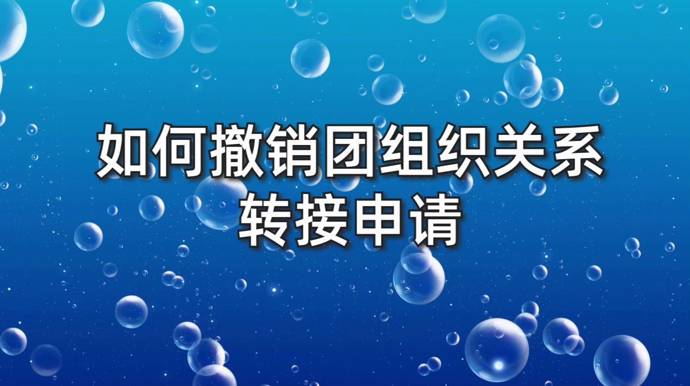 如何撤销团组织关系转接申请哔哩哔哩bilibili