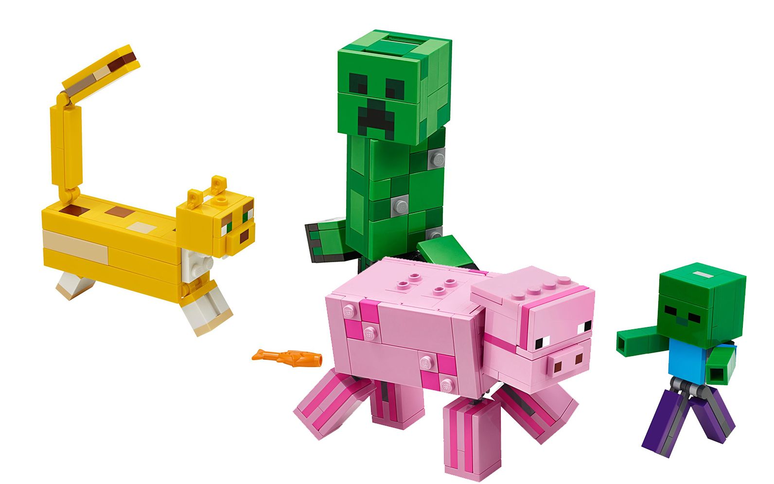 乐高 lego 21156 21157 我的世界 豹猫&爬行者 猪&僵尸宝宝 2020新品