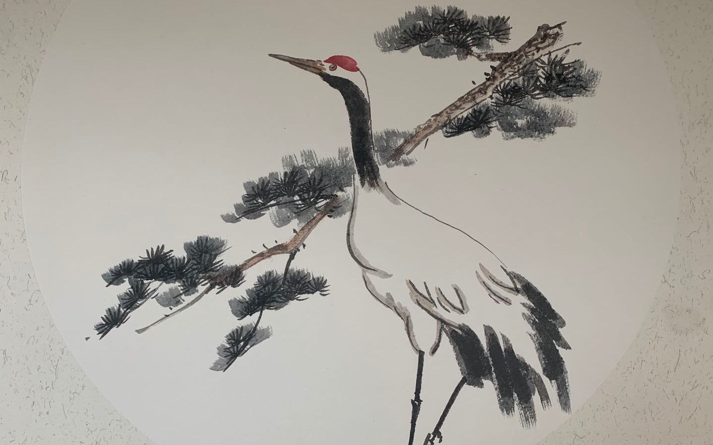 一步画实验艺术公益课程:国画写意——仙鹤_哔哩哔哩 (゜-゜)つロ