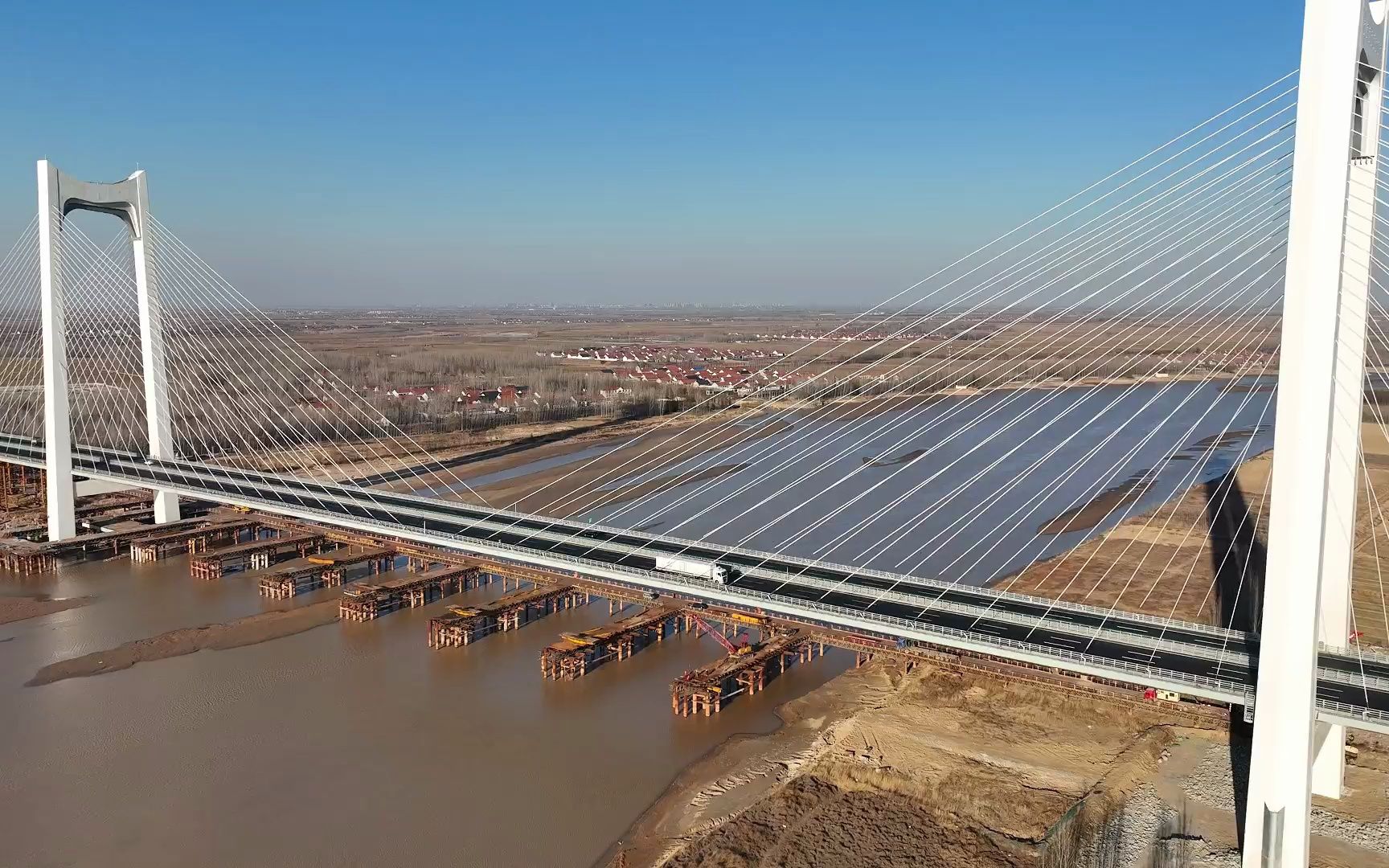 黄河下游,又一座黄河大桥建成通车