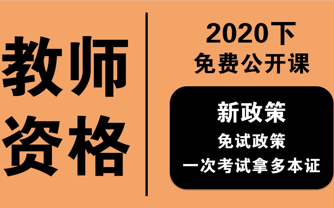 2020下教师资格证考试全知道(考官讲新政策)哔哩哔哩bilibili