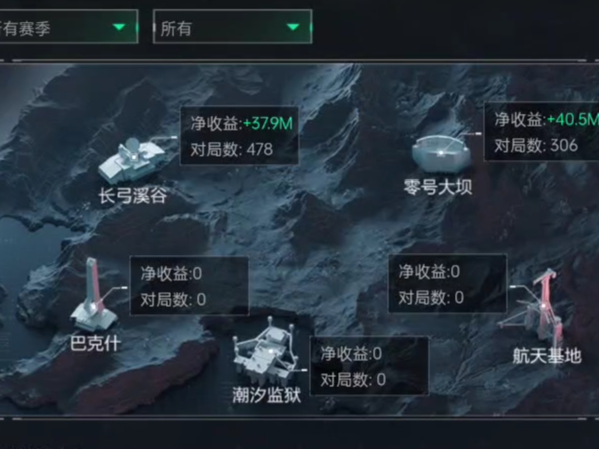 查看自己在三角洲各地图中的收益情况