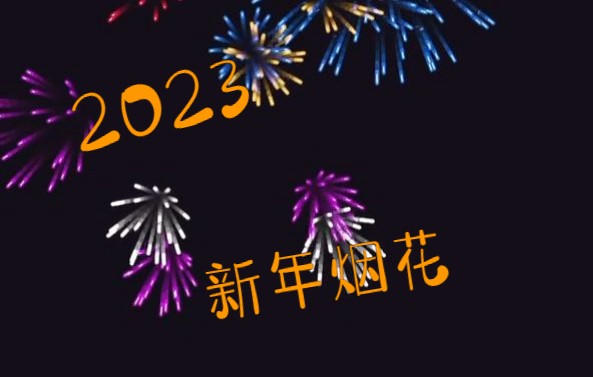 2023年新年动态烟花!唯美烟花动态,需要请自取哔哩哔哩bilibili