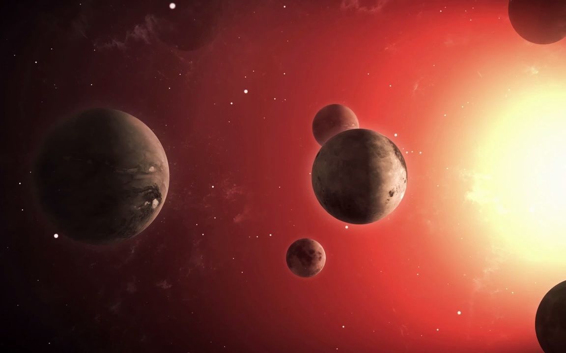 画质高清科幻星空星球地球宇宙粒子舞台led大屏幕背景动态视频vj素材