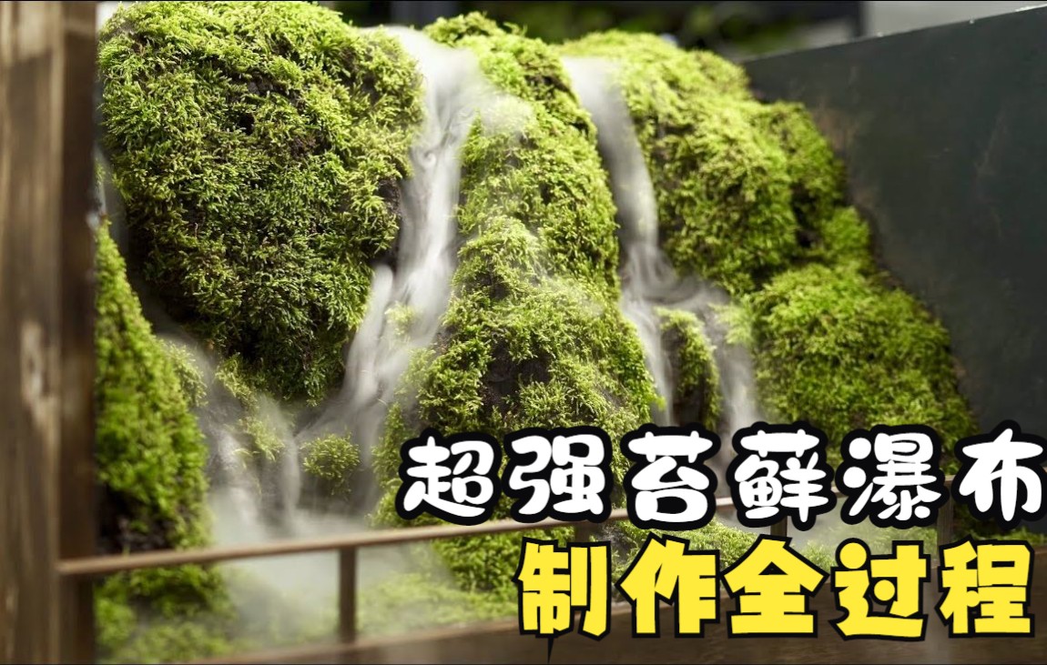 【瀑布苔藓】超值得收藏!带烟雾流水瀑布的苔藓造景 制作教程 | 治愈系助眠 ~哔哩哔哩bilibili