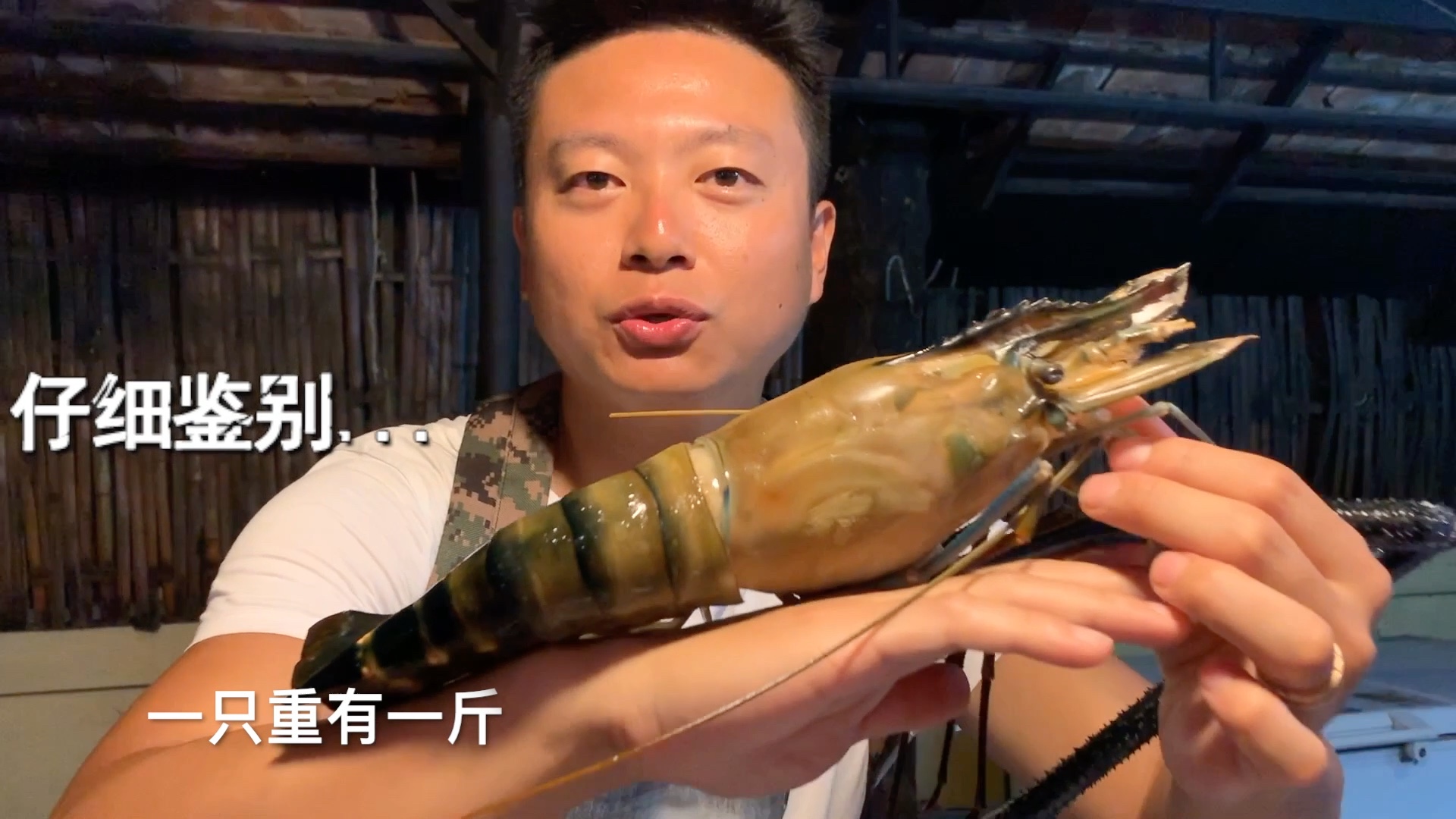 解锁湄公河流域巨物一只重达一斤的"海王级"大头虾想知道它什么味道麽
