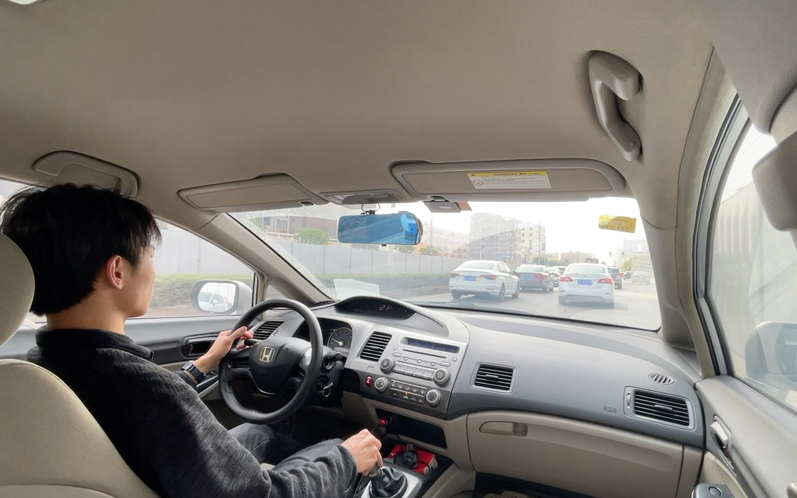 老旧燃油车八代思域 副驾视角