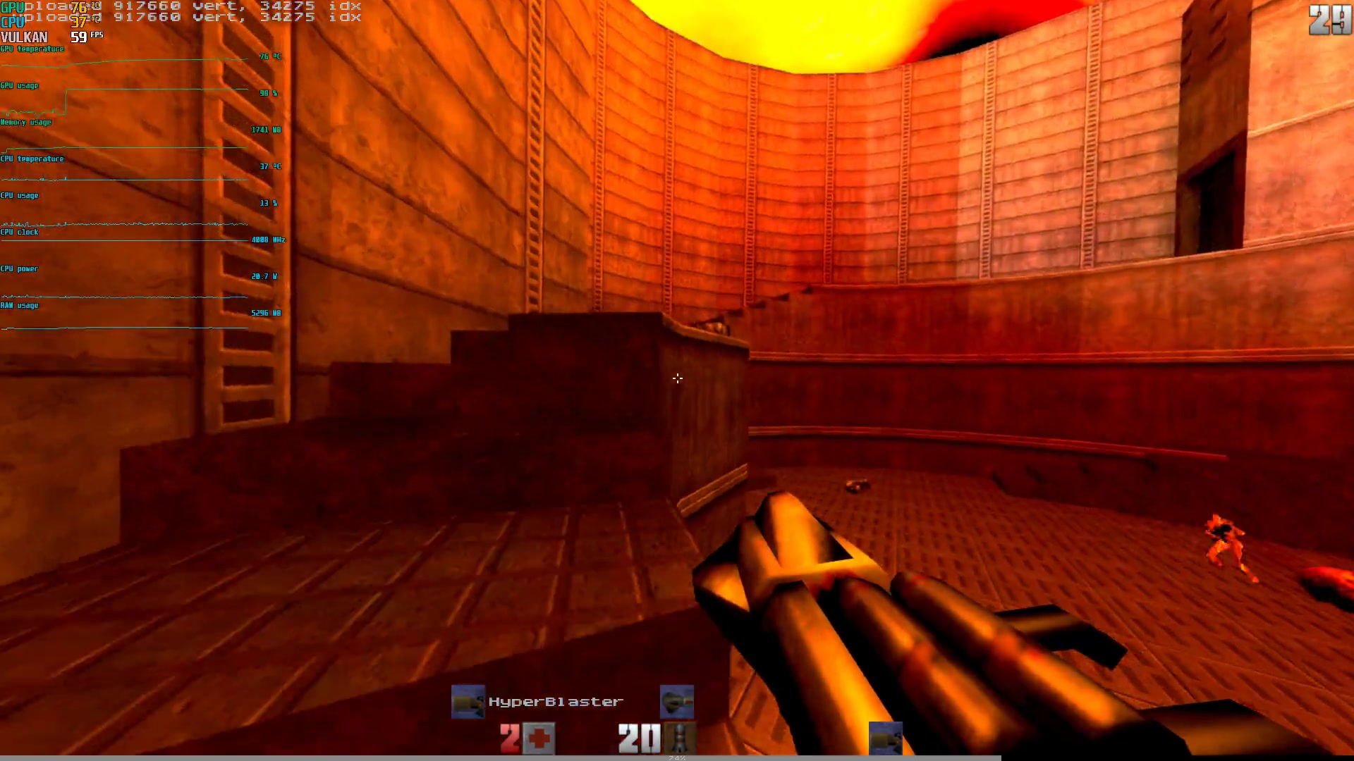 [图][quake2-RTX ON]雷神之锤2 打开RTX之后。