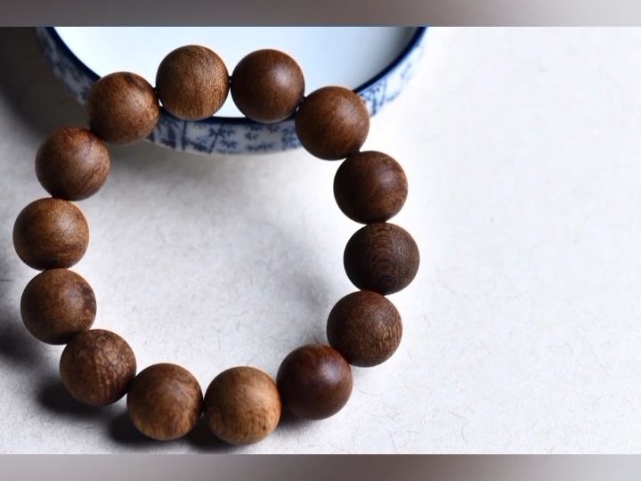 天然野生惠安沉香虎斑纹手串佛珠文玩 免费沉香鉴定