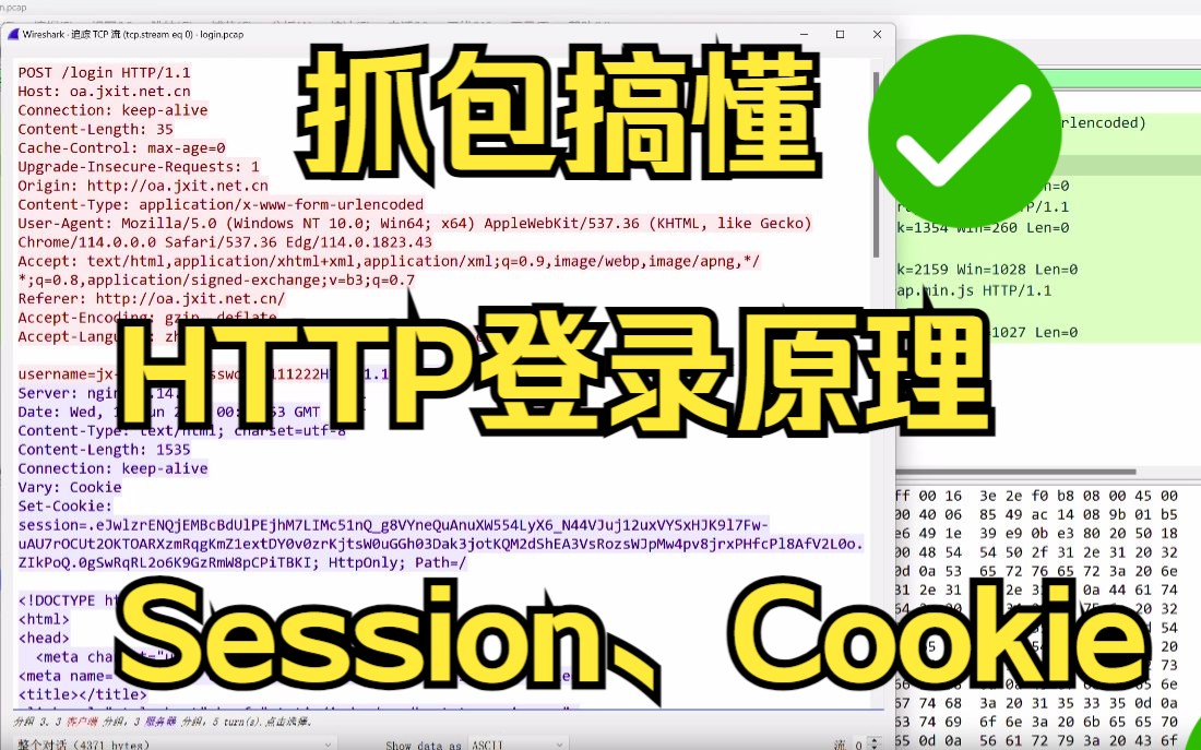 教务系统搭建09用抓包搞懂HTTP登录原理、Session、Cookie哔哩哔哩bilibili