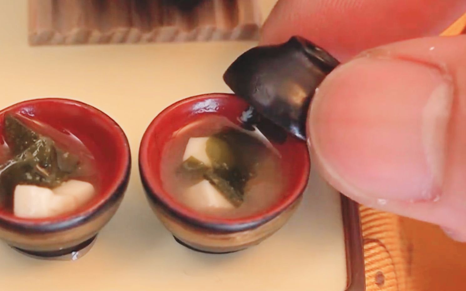 【Mini Food】如何做味增汤  miniature cook Miso soup(可食用)哔哩哔哩bilibili