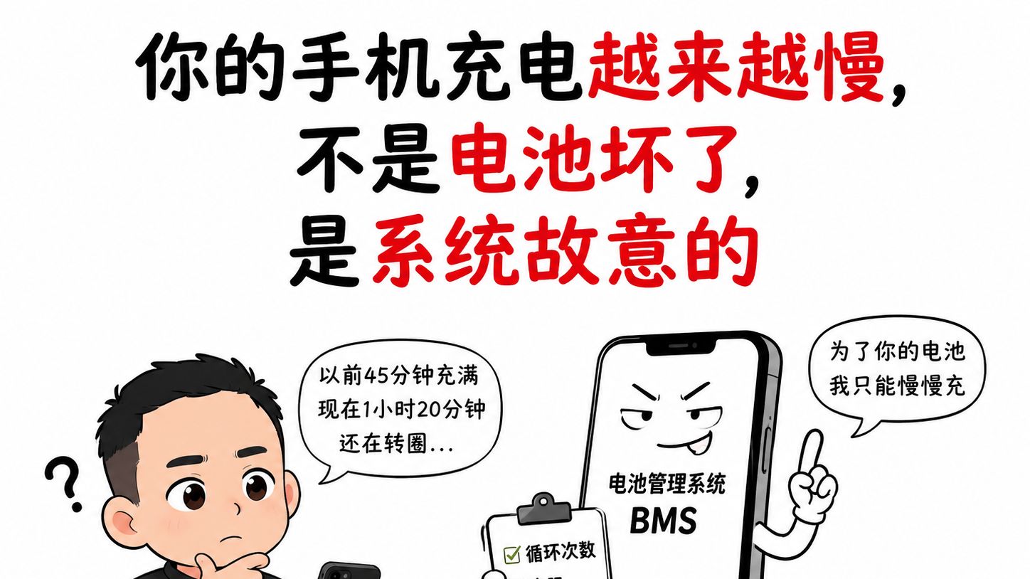 你的手机充电越来越慢,不是电池坏了,是系统故意的