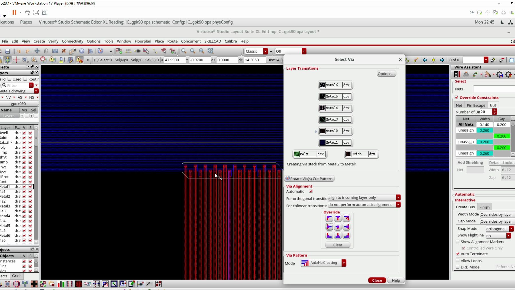 virtuoso工具使用之wiring