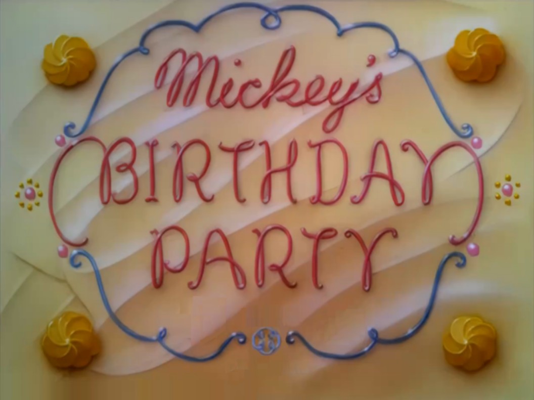 迪士尼动画米老鼠米奇的生日派对 Mickey's Birthday Party.1942.1952米高梅动画重制版标题卡哔哩哔哩bilibili