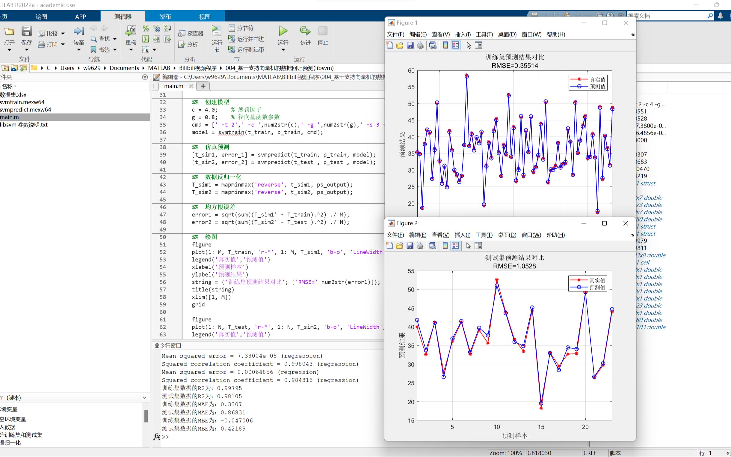 [图]004_基于支持向量回归(SVR)的数据回归预测 Matlab代码实现过程