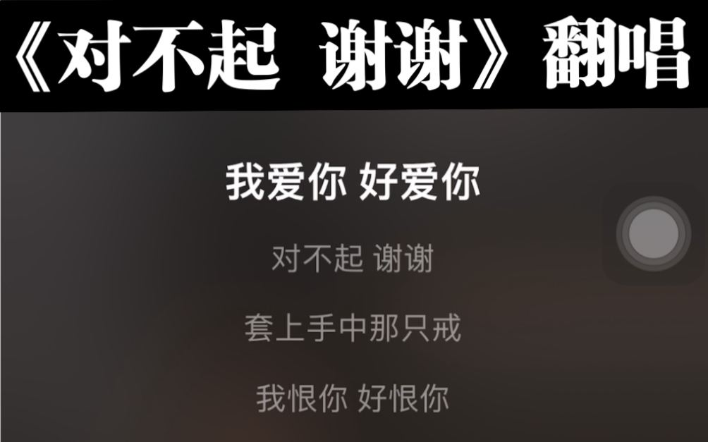 “我爱你好爱你,对不起谢谢”《对不起谢谢》cover陈奕迅.哔哩哔哩bilibili