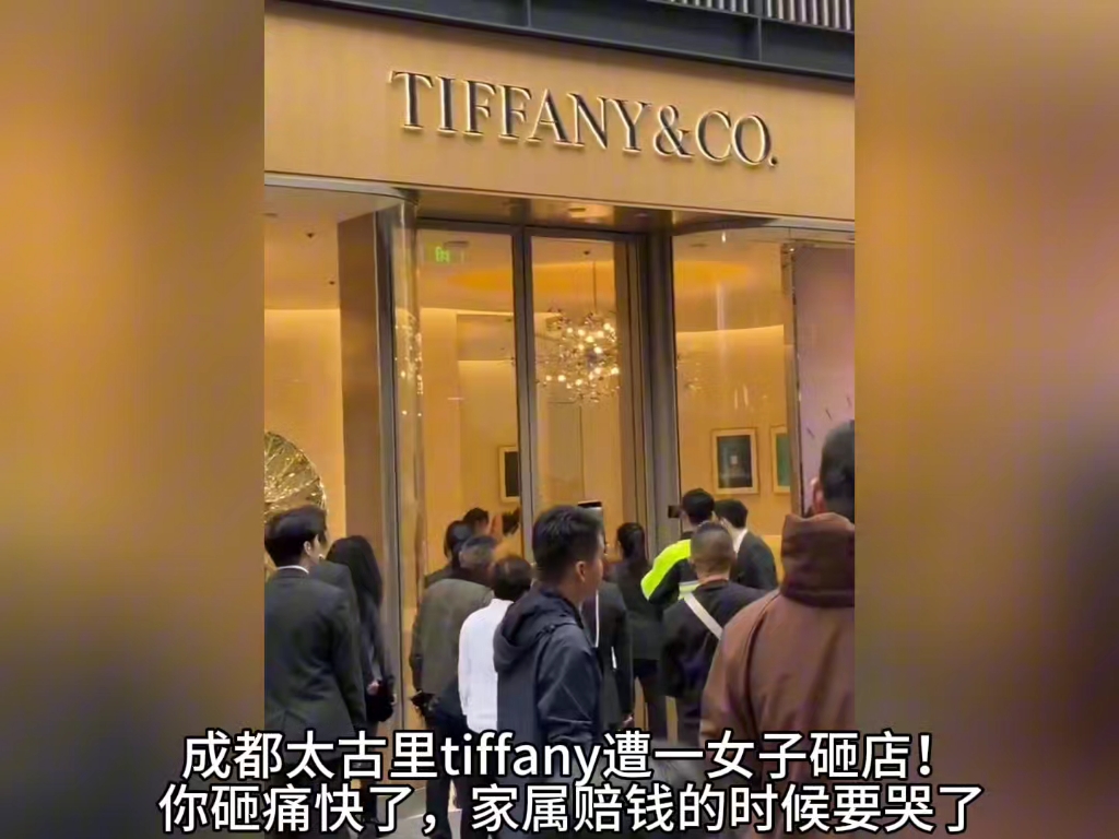 成都太古里tiffany遭一女子砸店!你砸痛快了,家属赔钱的时候要哭了哔哩哔哩bilibili