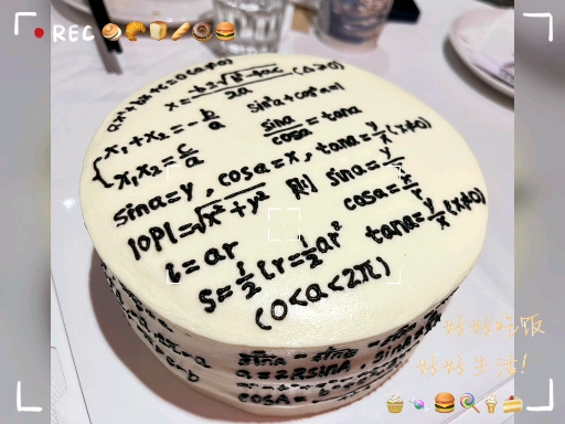 有谁的生日蛋糕会长数学公式啊喂!