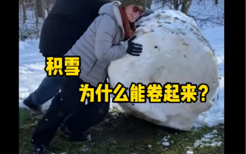 [图]积雪也是可以卷起来的，这是怎么做到的呢？