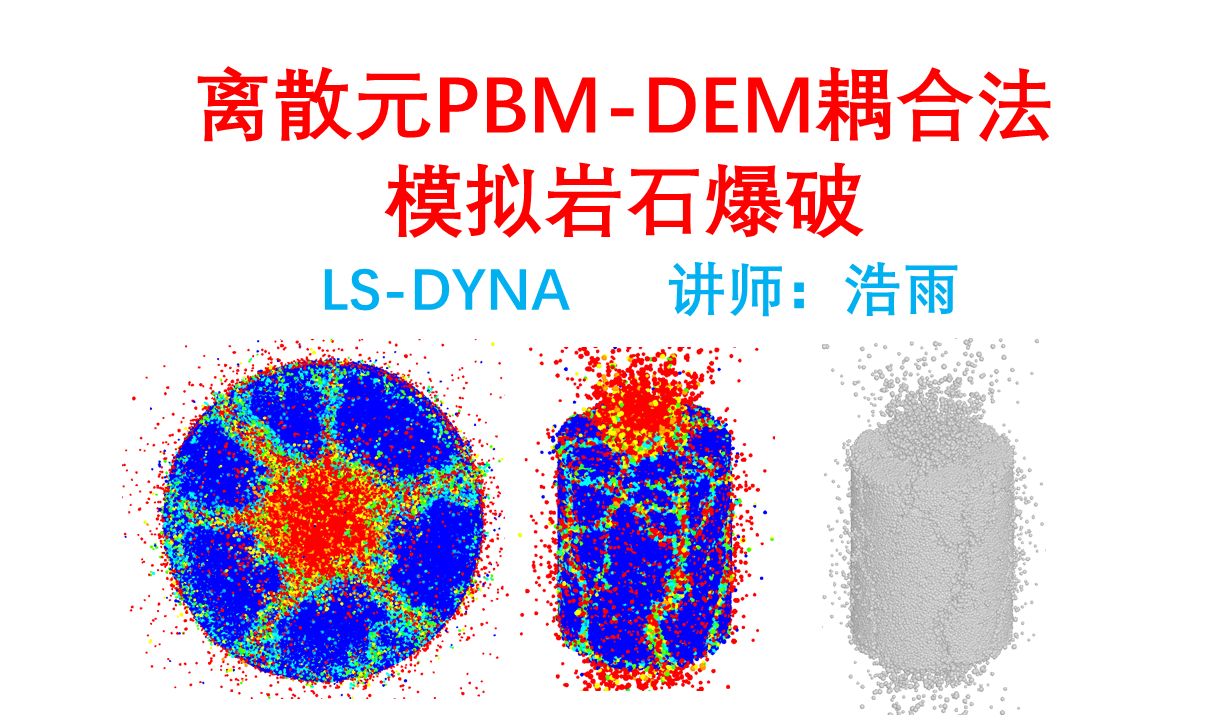 LSDYNA离散元PBMDEM耦合法模拟岩石爆破(DEMPBM不耦合装药+延期起爆)哔哩哔哩bilibili