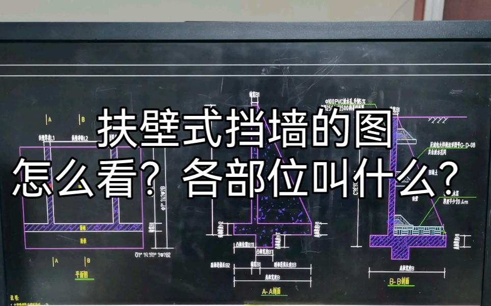 扶壁式挡墙的图怎么看?各部位叫什么?哔哩哔哩bilibili