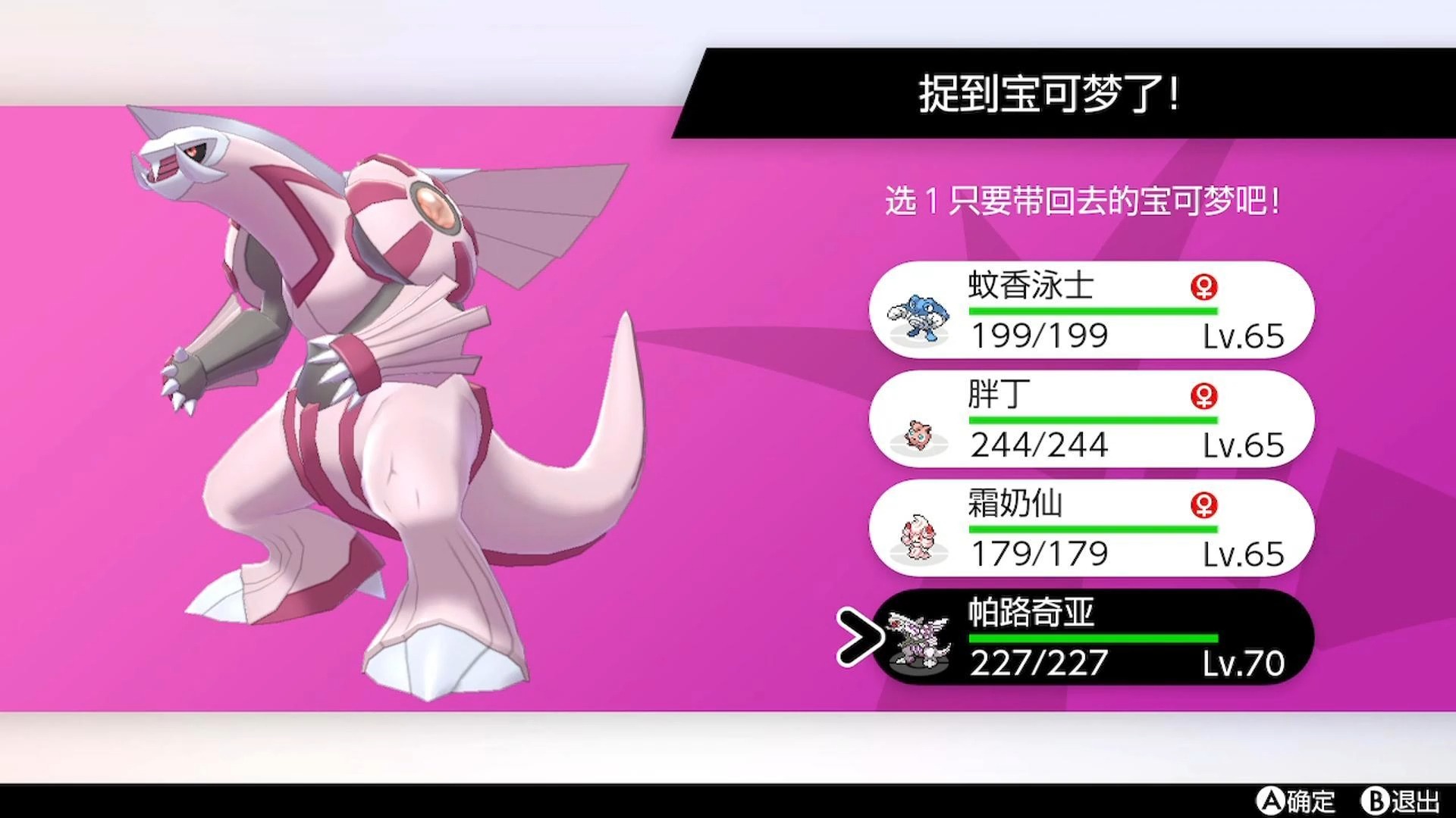 亚空裂斩!帕鲁奇亚闪光