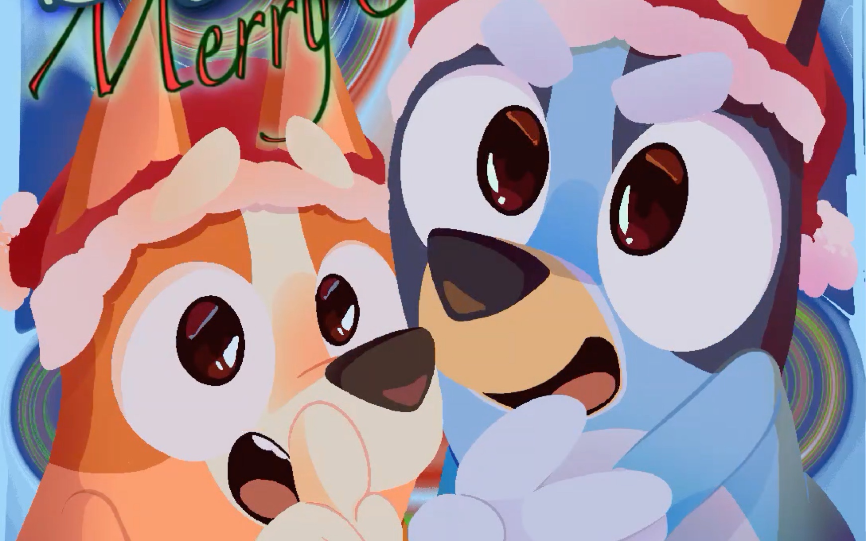 布鲁伊&宾果 - 澳洲小狗的圣诞贺图