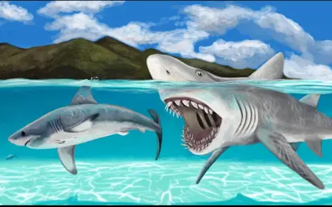 大白鲨与巨齿鲨的托儿所