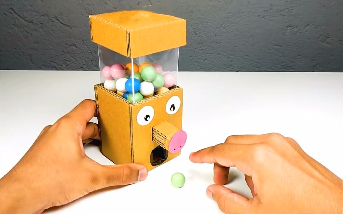 小孩做的简单糖果机图片