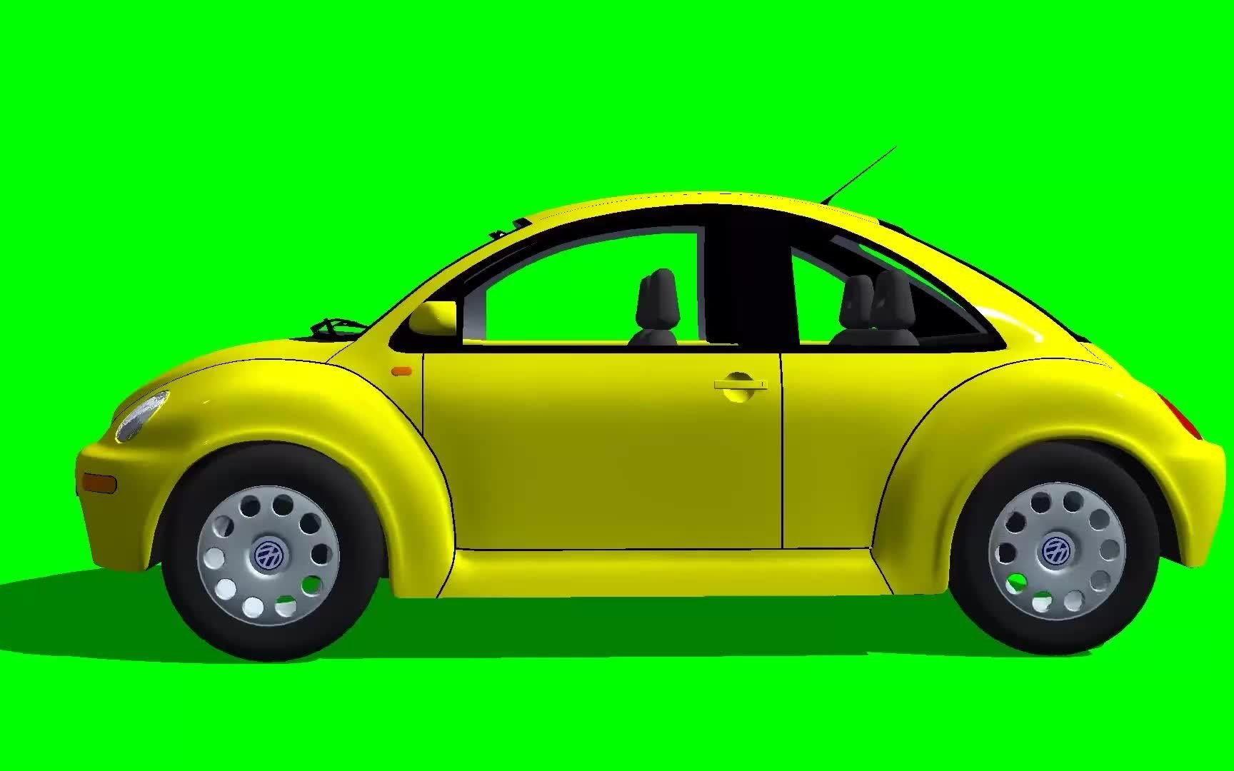 【绿幕素材】甲壳虫汽车{看简介}
