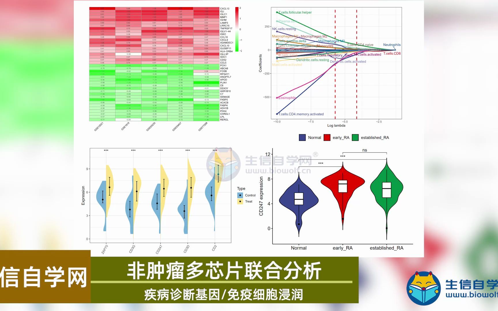 非肿瘤多芯片联合分析文章套路(疾病诊断基因/免疫细胞浸润)哔哩哔哩bilibili