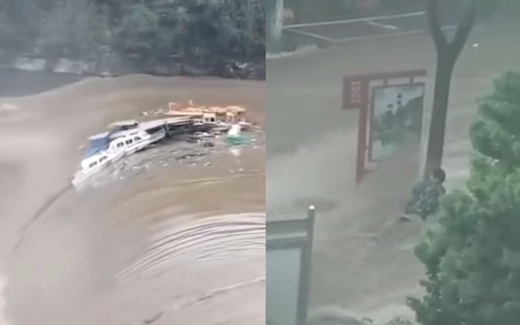 [图]暴雨来袭！实拍全国多地遭暴雨侵袭瞬间，街道秒变“惊涛骇浪”