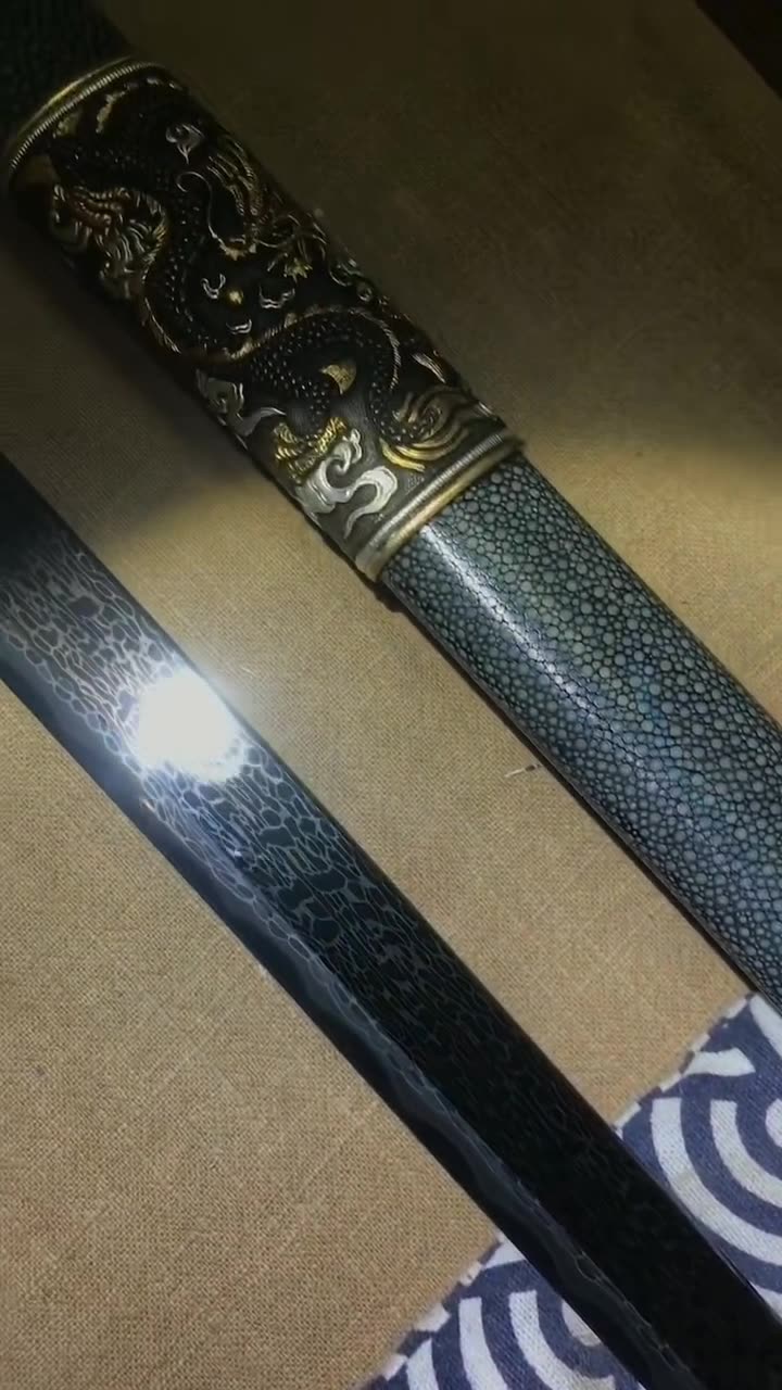 极品冰裂纹内返环首刀---9号