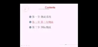 Download Video: 物流管理第二章物流系统第二章第二节第三方物流