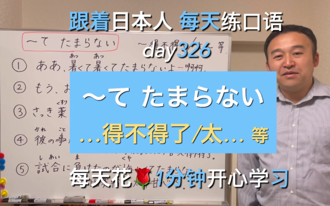 跟着日本人每天练口语第326天:~て たまらない哔哩哔哩bilibili